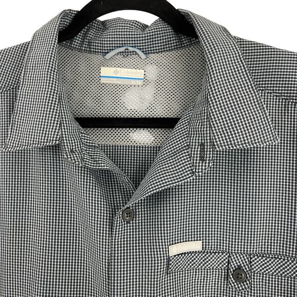 Columbia Breathable Button Up Plaid Comfort Shirt Men's Size XL/TG Short Sleeve - Picture 4 of 6